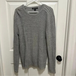Michael Kors Mens Gray Crewneck Wool Blend Sweater Size Large